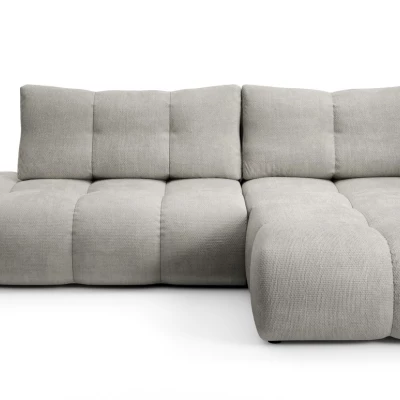 Rozkládací sedačka s úložným prostorem TRURO 1 - stříbrná, pravý roh