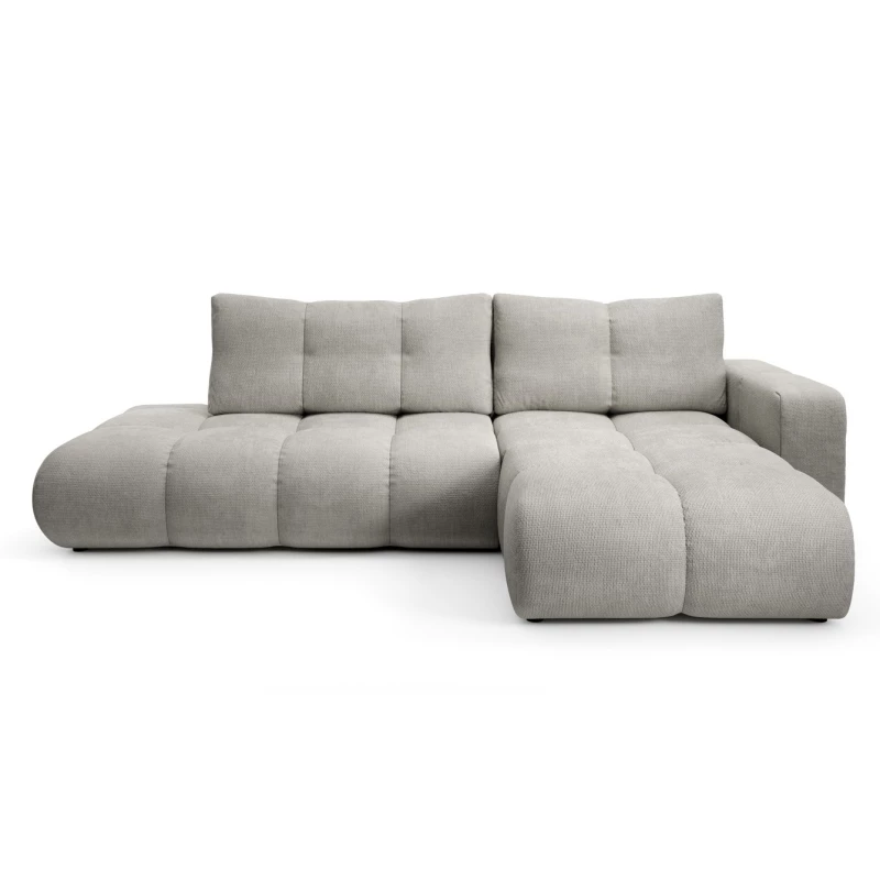 Rozkládací sedačka s úložným prostorem TRURO 1 - stříbrná, pravý roh