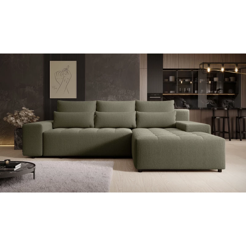 Elegantní sedací souprava EDITA - šedozelená