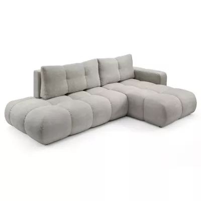 Rozkládací sedačka s úložným prostorem TRURO 1 - stříbrná, pravý roh