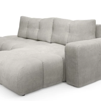 Rozkládací sedačka s úložným prostorem TRURO 1 - stříbrná, pravý roh