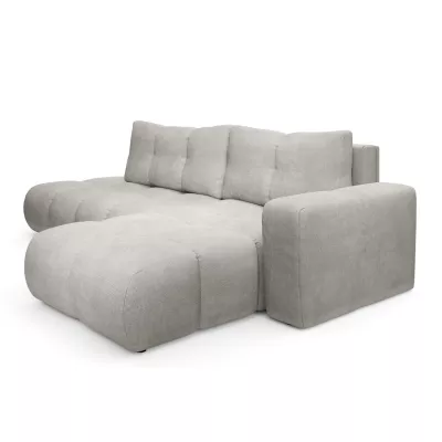 Rozkládací sedačka s úložným prostorem TRURO 1 - stříbrná, pravý roh