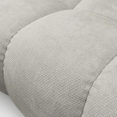 Rozkládací sedačka s úložným prostorem TRURO 1 - stříbrná, pravý roh