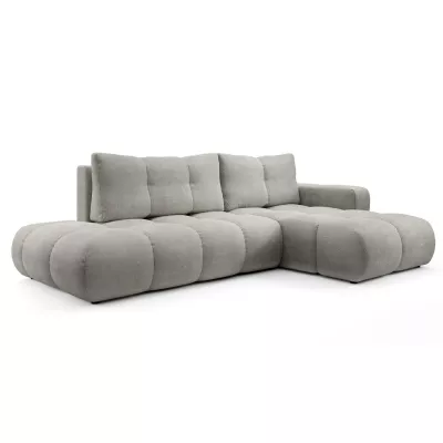 Rozkládací sedačka s úložným prostorem TRURO 1 - stříbrná, pravý roh