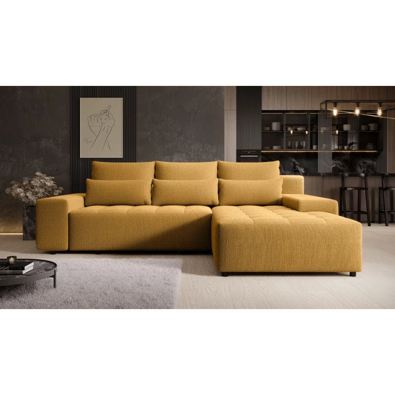 Elegantní sedací souprava EDITA - hořčicová