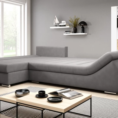 Designová rozkládací sedačka ORINA - šedá, levý roh