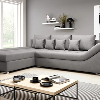 Designová rozkládací sedačka ORINA - šedá, levý roh