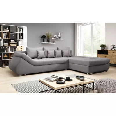 Designová rozkládací sedačka ORINA - šedá, pravý roh