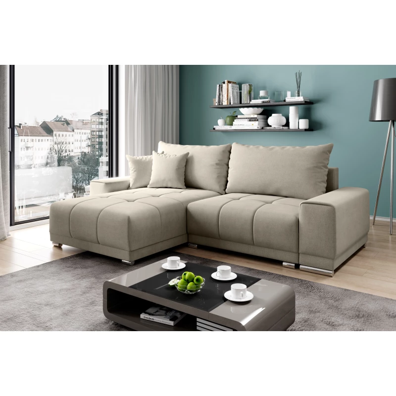 Sedací souprava s úložným prostorem VELIKA - béžová