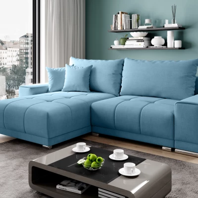 Sedací souprava s úložným prostorem VELIKA - světle modrá