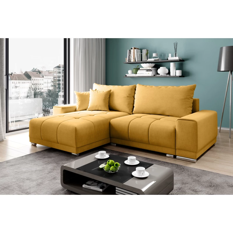 Sedací souprava s úložným prostorem VELIKA - žlutá