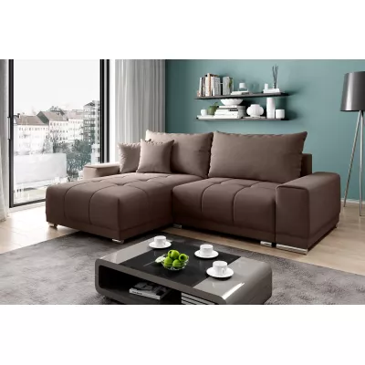 Sedací souprava s úložným prostorem VELIKA - hnědá