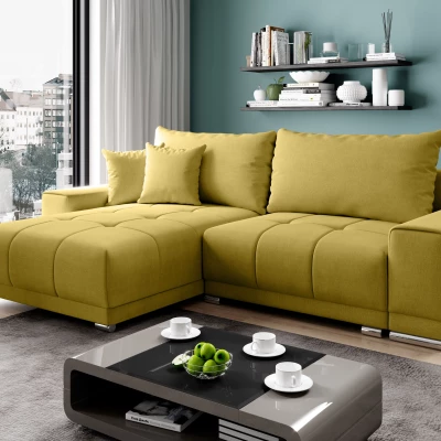 Sedací souprava s úložným prostorem VELIKA - hořčicová