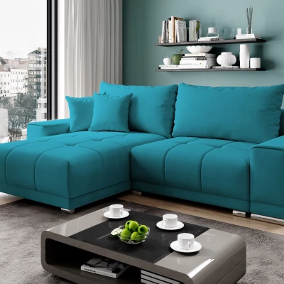 Sedací souprava s úložným prostorem VELIKA - modrá