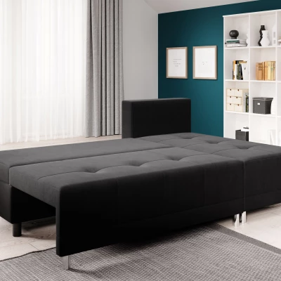 Rohová rozkládací sedačka LAVINIA - šedá / modrá / žlutá