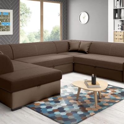 Sedací souprava do U VALTRUDA - hnědá