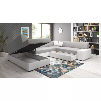 Sedací souprava do U VALTRUDA - černá / žlutá