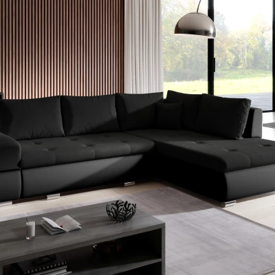 Rozkládací sedací souprava KLAVDIA - černá