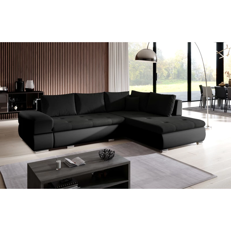 Rozkládací sedací souprava KLAVDIA - černá