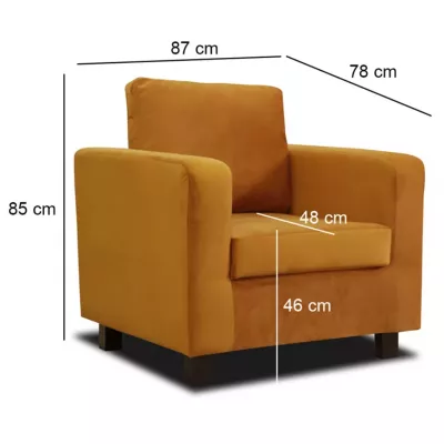 Sedací souprava 3+2+1 CRISTALINA - žlutá