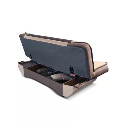 Sedací sestava INGRIDA - tmavě šedá / šedá / olše