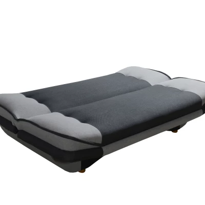 Sedací sestava INGRIDA - tmavě modrá / šedá / ořech