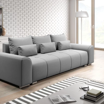 Trojmístná rozkládací pohovka RANDA - světle šedá