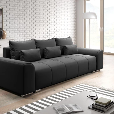 Trojmístná rozkládací pohovka RANDA - tmavě šedá