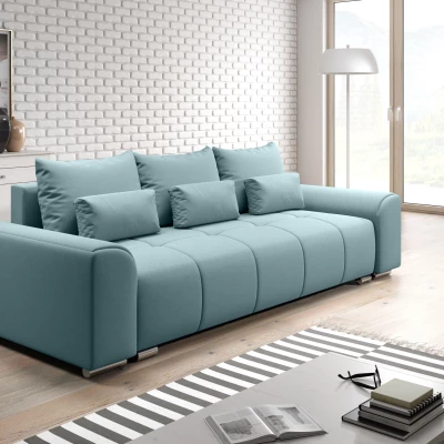 Trojmístná rozkládací pohovka RANDA - světle modrá