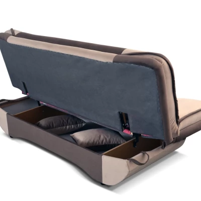 Rozkládací pohovka INGRIDA - hnědá / béžová