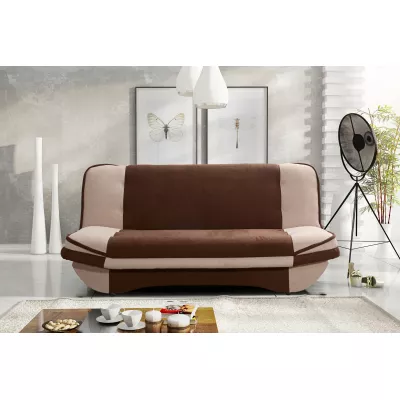 Rozkládací pohovka INGRIDA - hnědá / béžová