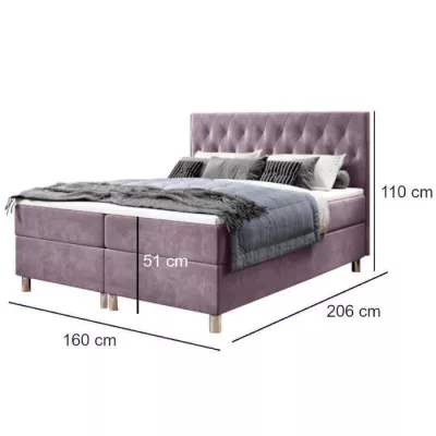 Boxspringová postel 160x200 RAQUEL 1 - antracit