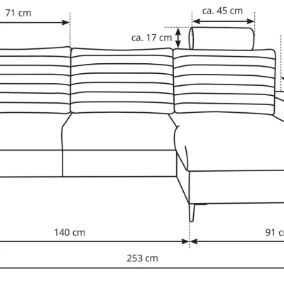 Rozkládací sedačka s úložným prostorem TIMMINS - zelená, pravý roh