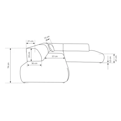 Rozkládací sedačka s úložným prostorem SURREY 2 - khaki