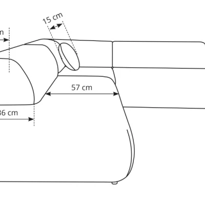 Rozkládací sedačka s úložným prostorem SURREY 2 - světlá hnědá