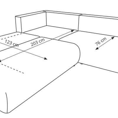 Rozkládací sedačka s úložným prostorem SURREY 2 - světlá hnědá