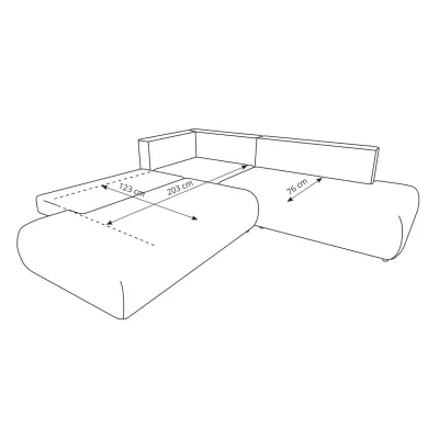 Rozkládací sedačka s úložným prostorem SURREY 2 - světlá hnědá