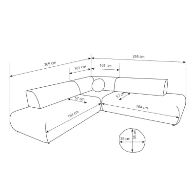 Rozkládací sedačka s úložným prostorem SURREY 2 - tmavá šedá