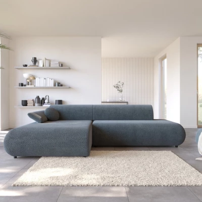 Rozkládací rohová sedačka s úložným prostorem SURREY 1 - modrá, levý roh