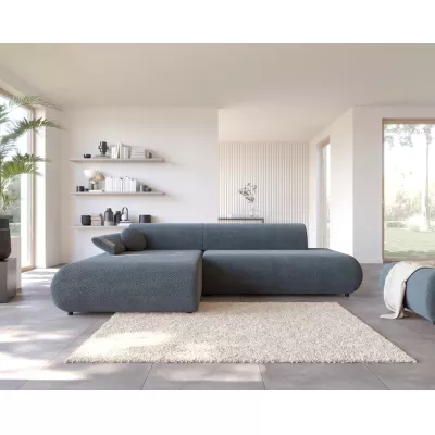 Rozkládací rohová sedačka s úložným prostorem SURREY 1 - modrá, levý roh