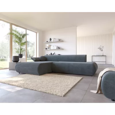 Rozkládací rohová sedačka s úložným prostorem SURREY 1 - modrá, levý roh