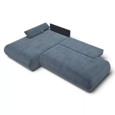 Rozkládací rohová sedačka s úložným prostorem SURREY 1 - modrá, levý roh