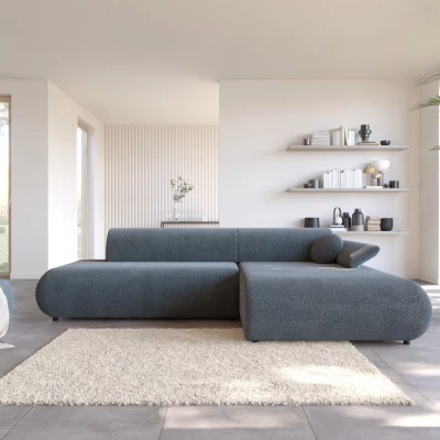 Rozkládací rohová sedačka s úložným prostorem SURREY 1 - modrá, pravý roh