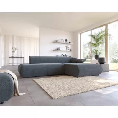Rozkládací rohová sedačka s úložným prostorem SURREY 1 - modrá, pravý roh