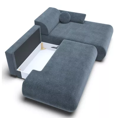 Rozkládací rohová sedačka s úložným prostorem SURREY 1 - modrá, pravý roh