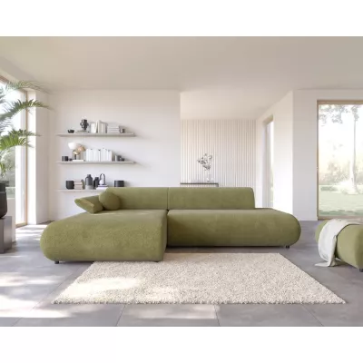 Rozkládací rohová sedačka s úložným prostorem SURREY 1 - khaki, levý roh