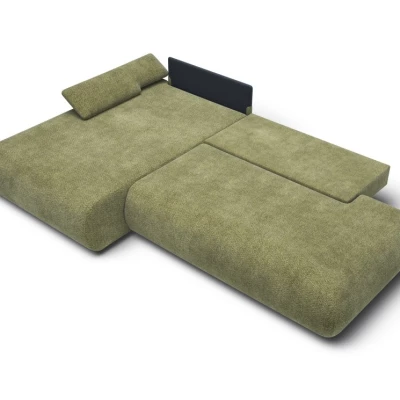 Rozkládací rohová sedačka s úložným prostorem SURREY 1 - khaki, levý roh