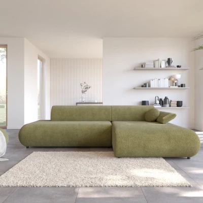 Rozkládací rohová sedačka s úložným prostorem SURREY 1 - khaki, pravý roh