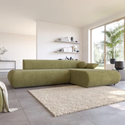 Rozkládací rohová sedačka s úložným prostorem SURREY 1 - khaki, pravý roh