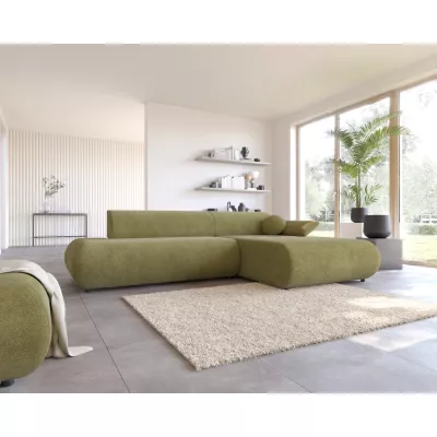 Rozkládací rohová sedačka s úložným prostorem SURREY 1 - khaki, pravý roh